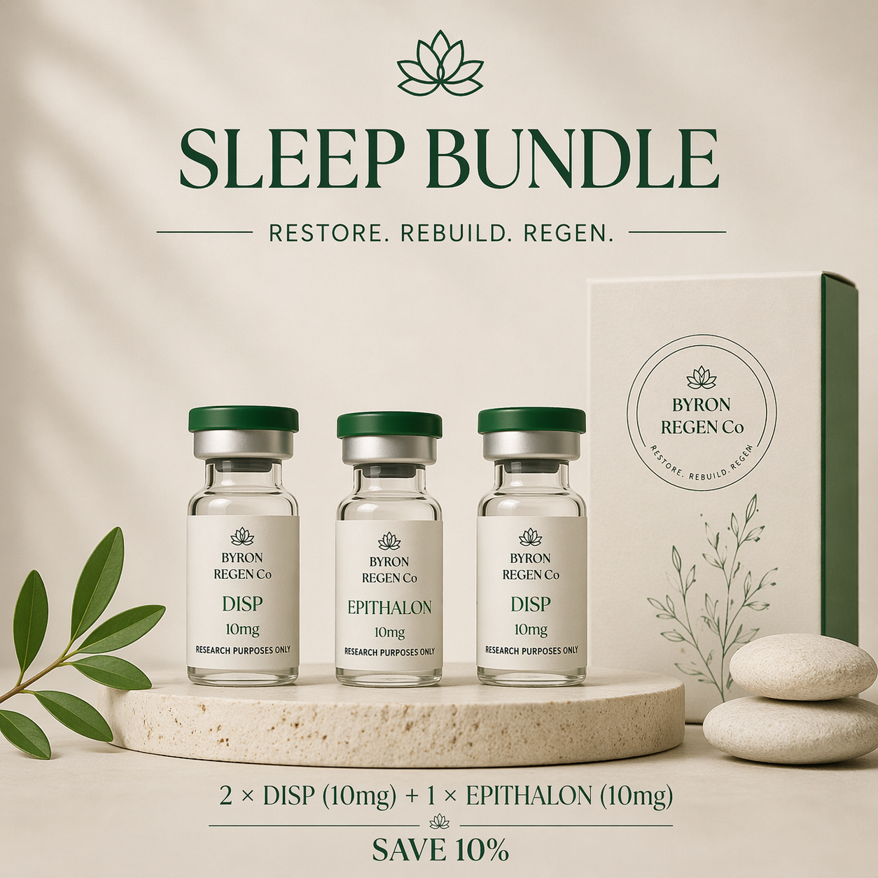 Sleep bundle - 2x DISP (10mg) and 1x Epithalon (10mg)