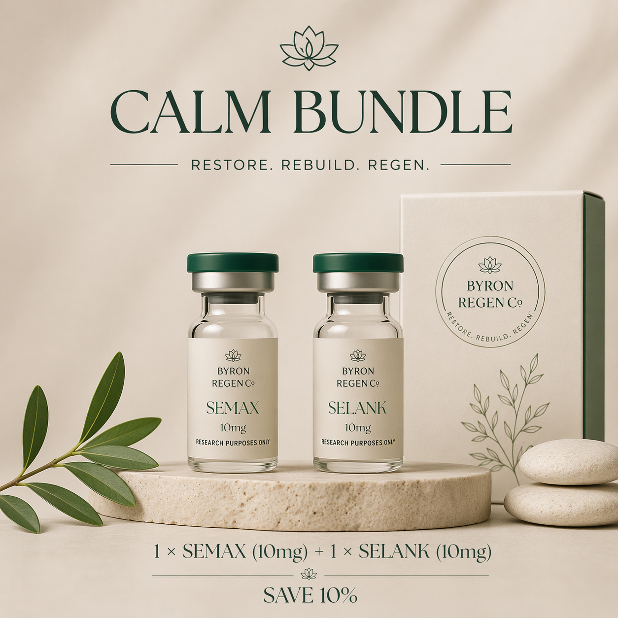 Calm bundle - 1x Semax (10mg) and 1x Selank (10mg)