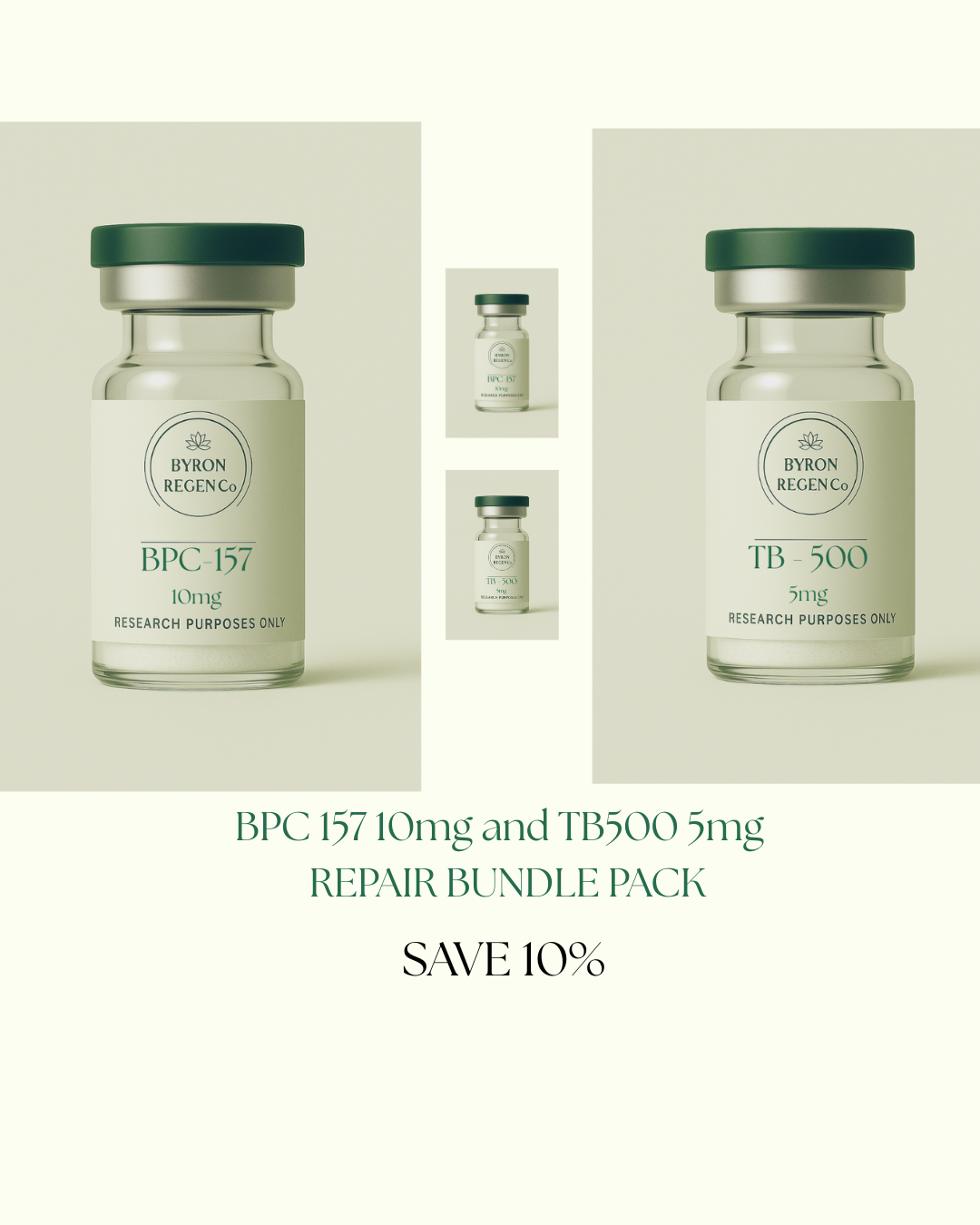 Repair Pack – 1 × BPC-157 (10mg) and 1 x TB500 (5mg)